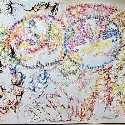 Two, Fused by Cheeks, Beneath Wings and Eyes